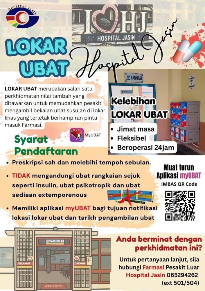 INFOGRAFIK LOKAR UBAT HOSPITAL JASIN