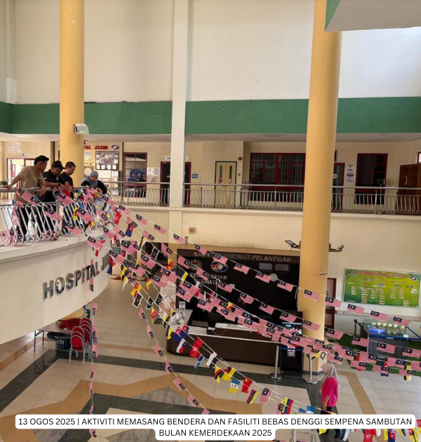AKTIVITI MEMASANG BENDERA DAN FASILITI BEBAS DENGGI SEMPENA MENYAMBUT BULAN KEMERDEKAAN 2025