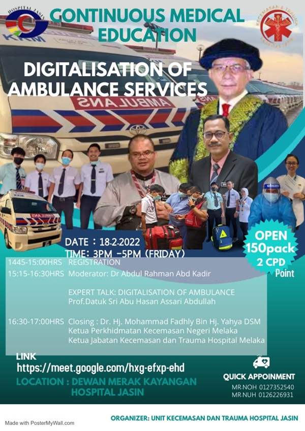 Taklimat Digitalisation Of Ambulance Services