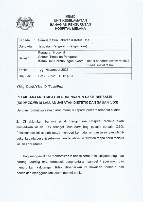 memo tempat turun PT PAC JDS 1 min